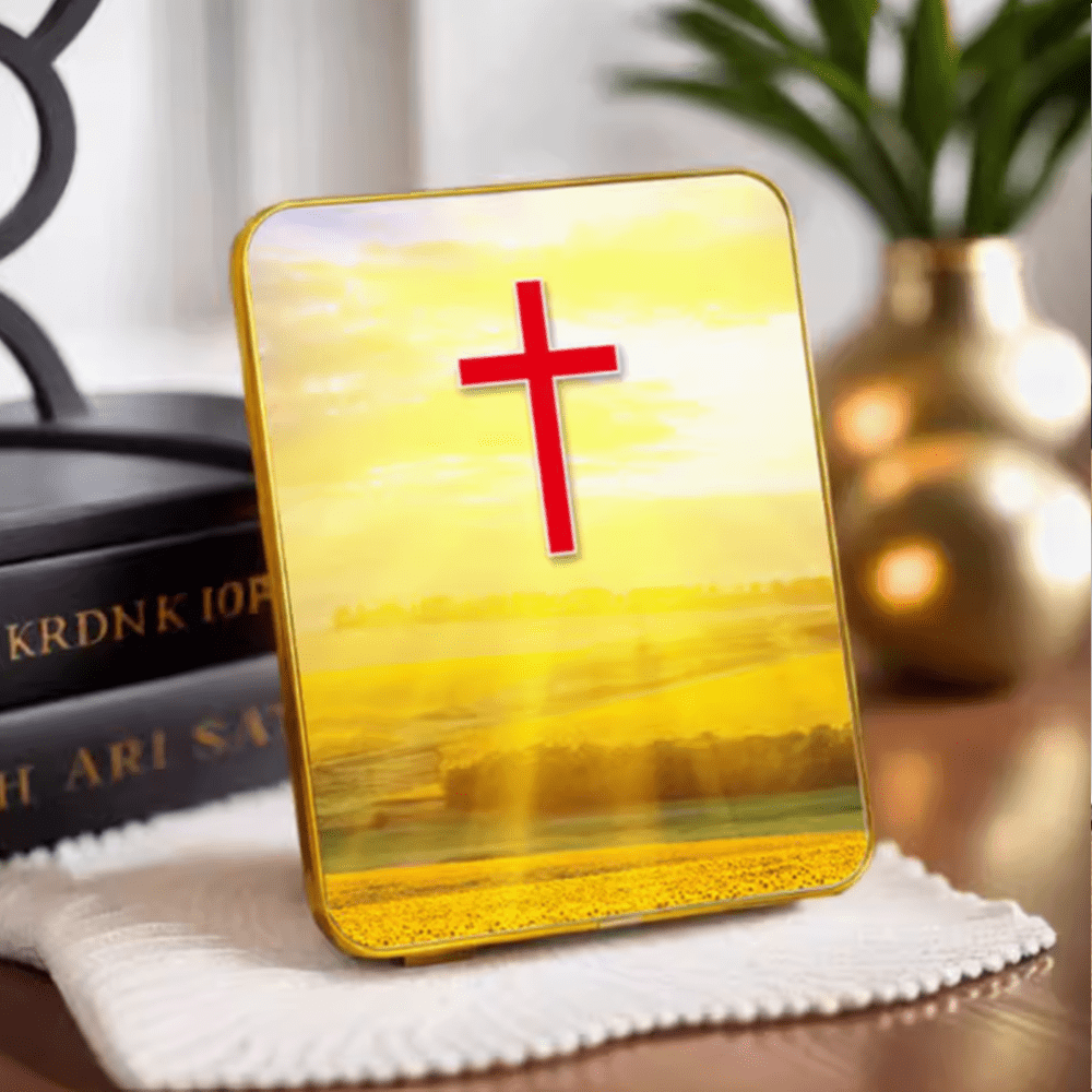 Christian Art Modern Style Multi-options Cross Decorative Painting Desktop Ornaments