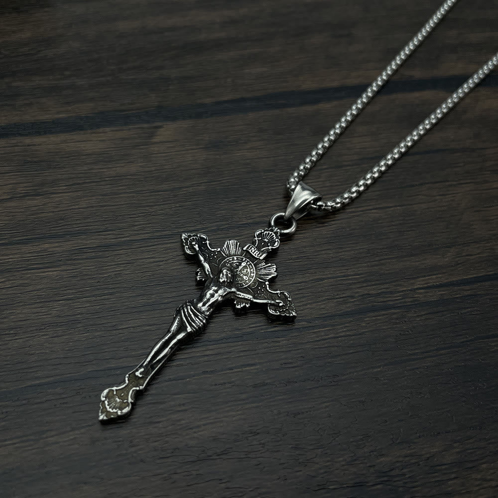 FREE Today: St. Benedict Symbol Crucifix Necklace