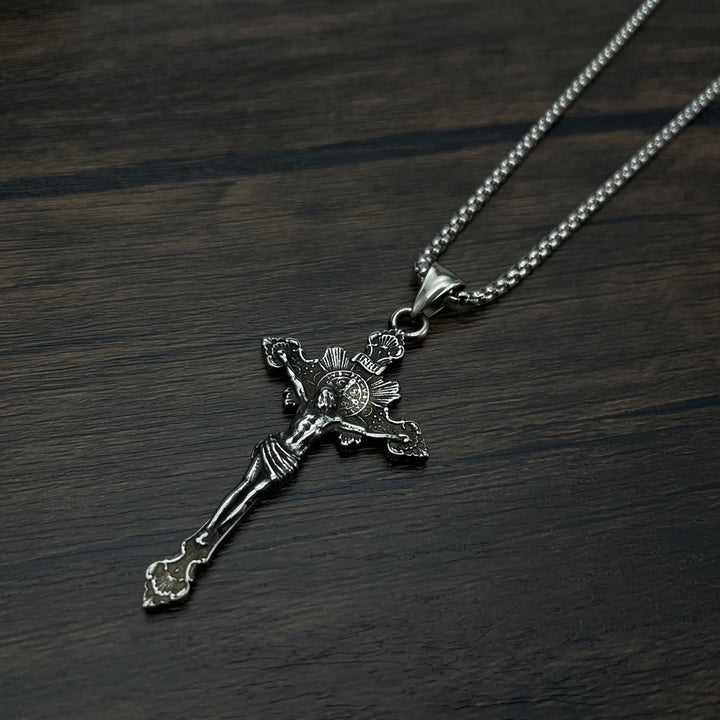 FREE Today: St. Benedict Symbol Crucifix Necklace