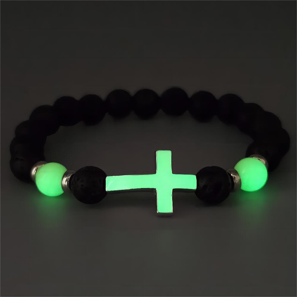 Christianartworkshop Glow in the Dark  Cross Bracelet