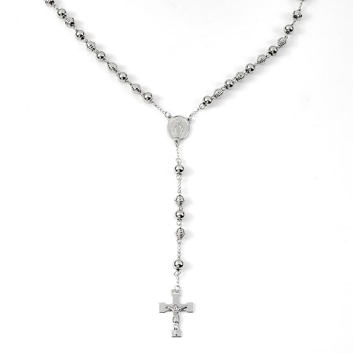 Jesus Cross Stainless Steel Beads Rosary