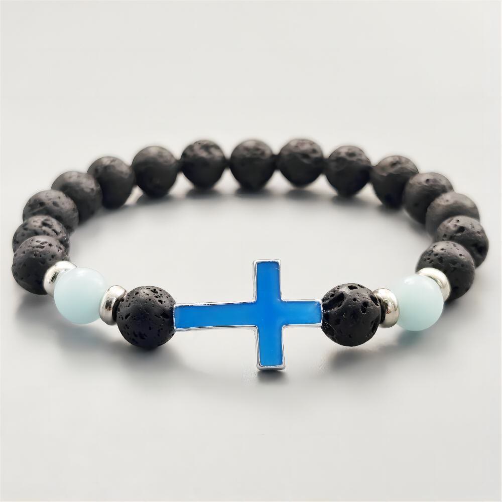 Glow in the Dark Christian Cross Bracelet