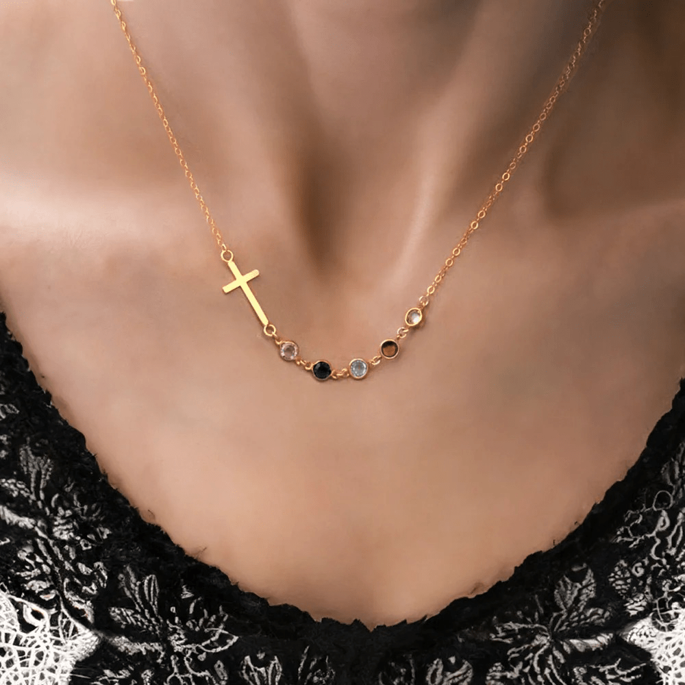 FREE Today: Biblical Birthstone Cross Necklace Religion Jewelry Gift