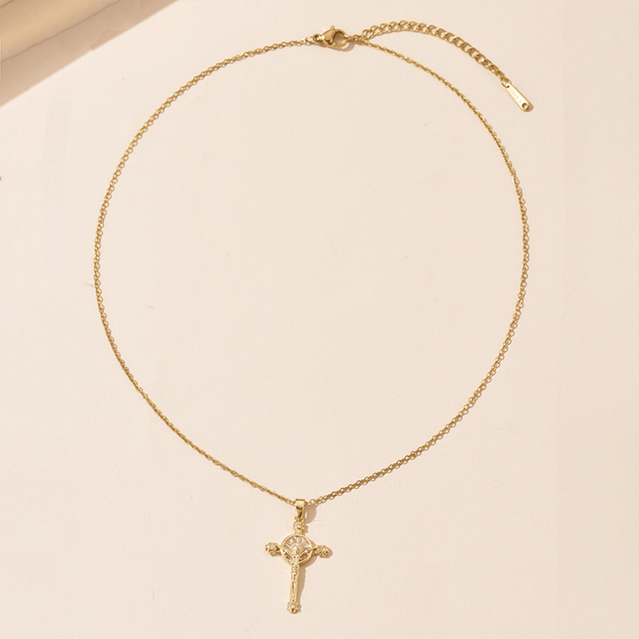 Jesus Cross Crucifix Christian Faith Necklace