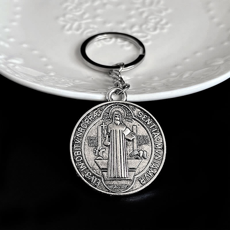 Christ Blessed St. Benedict Religion Key Chain