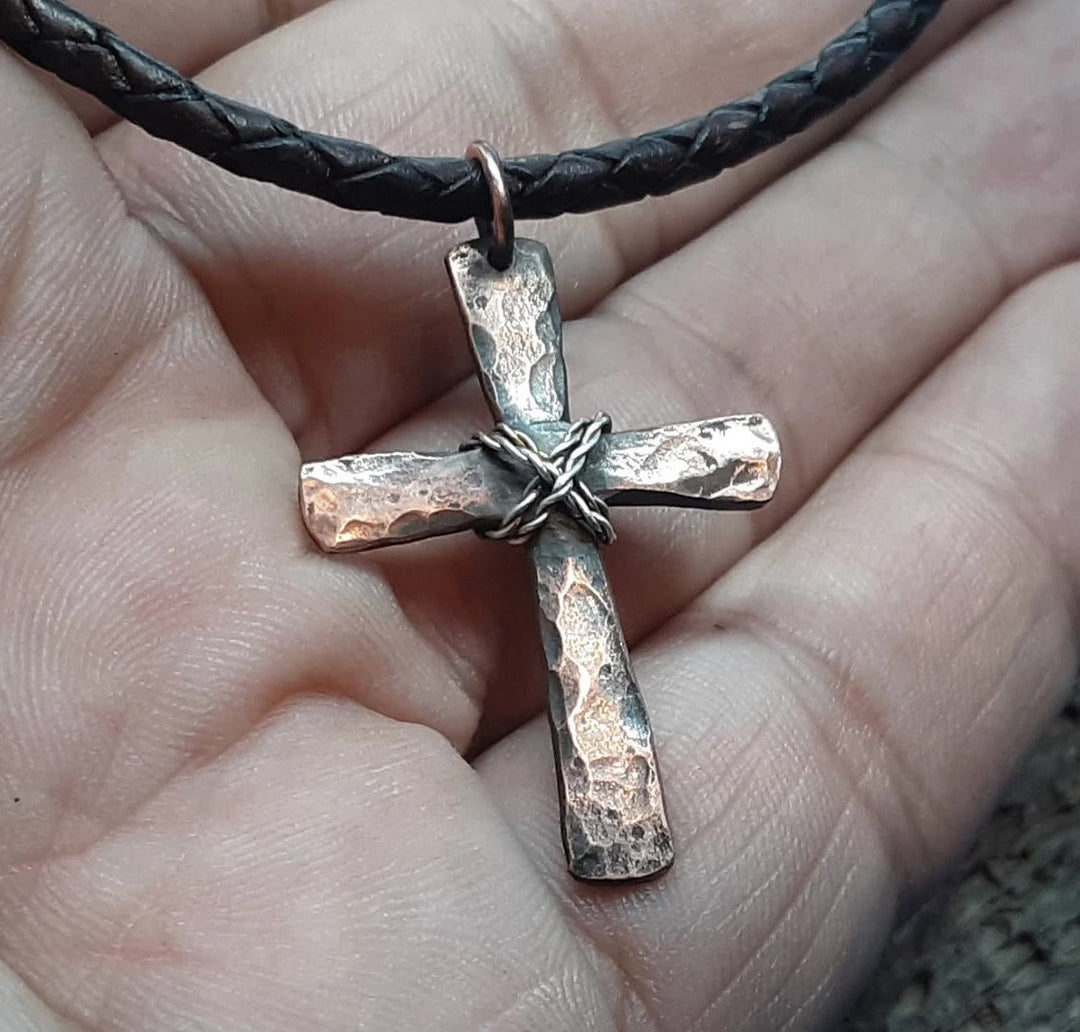 Christian Art 2 Heavy Styles Cross Pendant Crafted Alloy Necklace