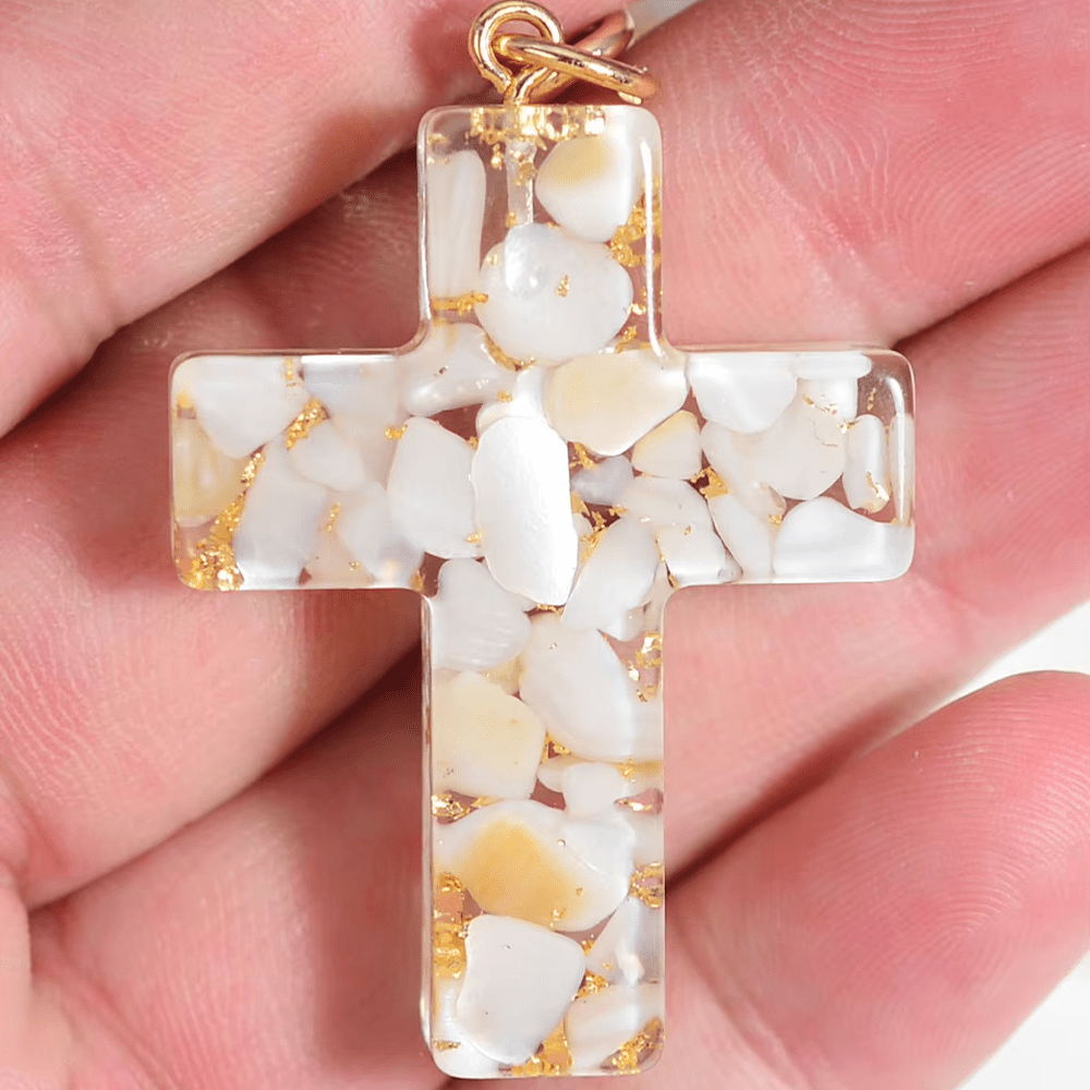 Christianartworkshop 6 Fresh Style Color Resin Butterfly Cross Keychain