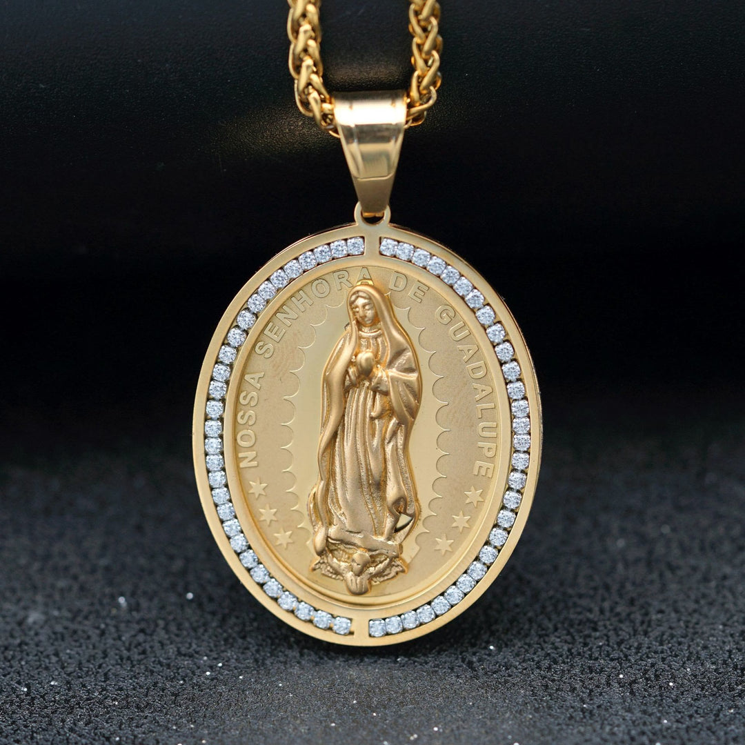 FREE Today: Virgin Mary Religious Stainless Steel Pendant Necklace