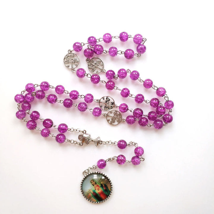 Discount Today: Immaculate Heart of Mary Purple Rosary