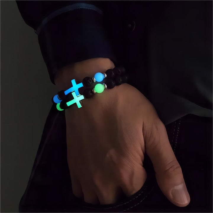 Christianartworkshop Glow in the Dark  Cross Bracelet