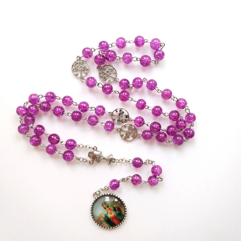 Immaculate Heart of Mary Purple Rosary