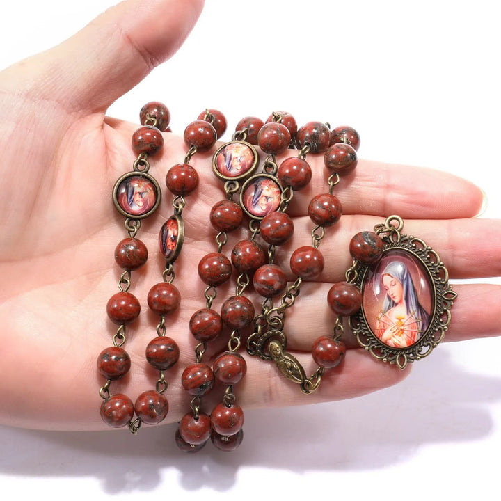 Discount Today: Our Lady Seven Sorrows Natural Sesame Stone Rosary