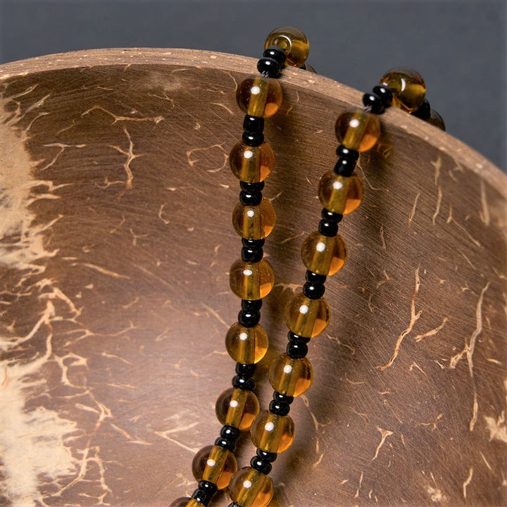 Discount Today: The Holy Family Dark Brown Beads Necklace