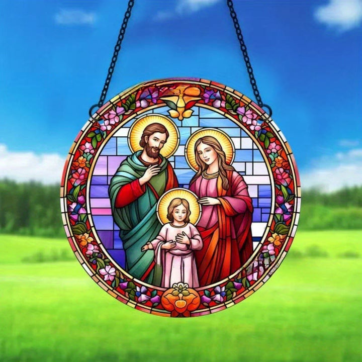 Discount Today: 5 Stained Glass Style Classic Christ Scene Ornaments