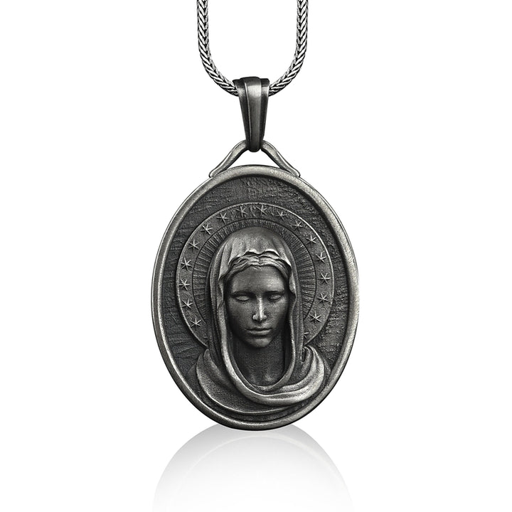 Christianartworkshop Assumption of the Virgin Mary Stainless Steel Necklace