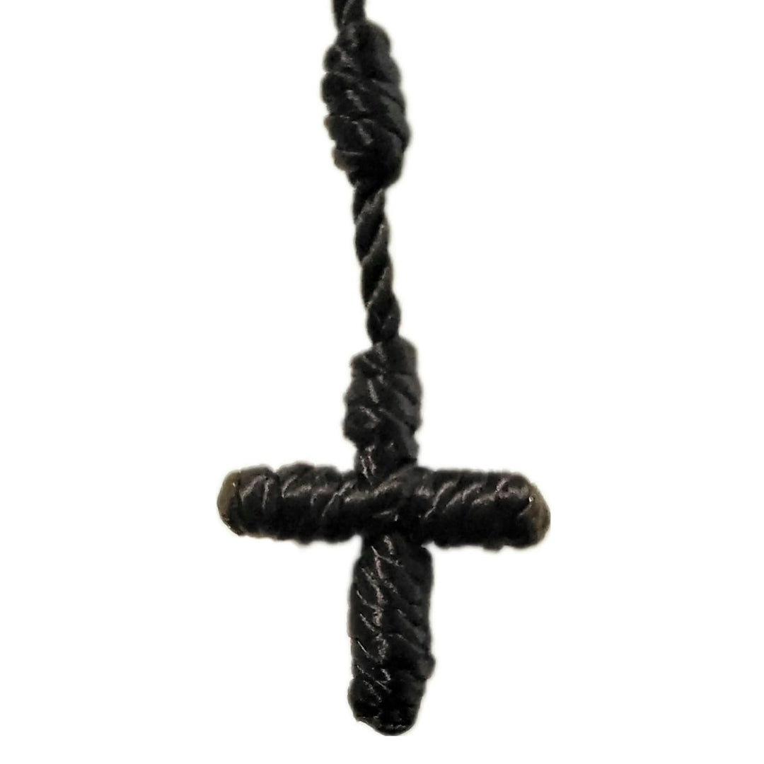 Hand Knotted Rope Braided Cross Rosary