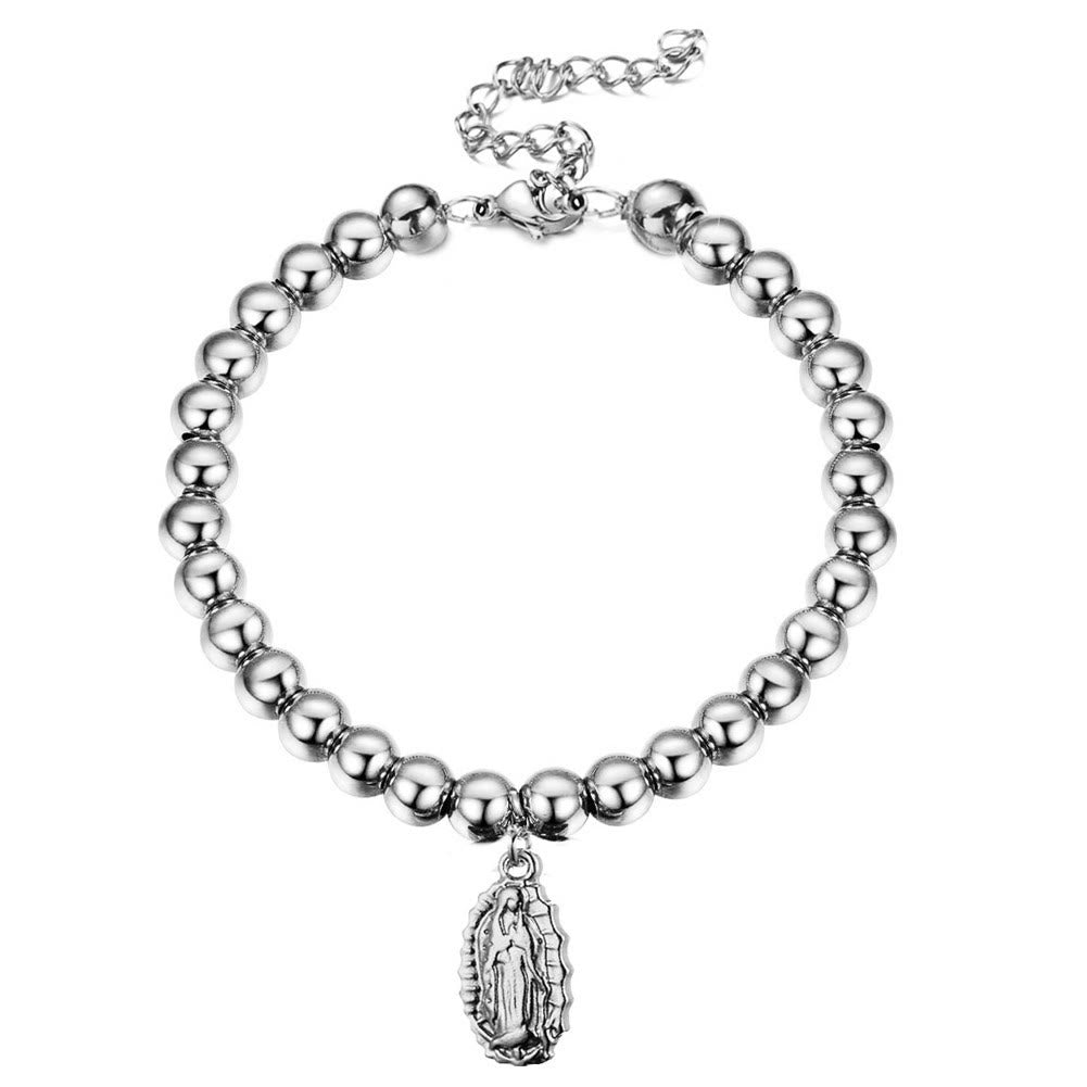 Our Lady of Guadalupe Stainless Steel Beads Bracelet