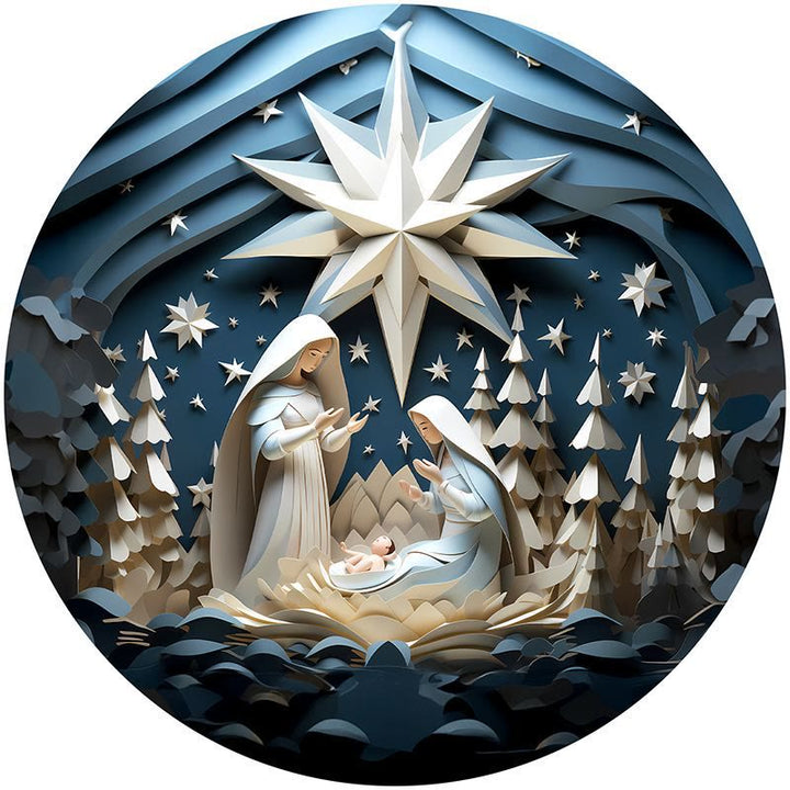 Discount Today: Blue Series 10 Styles Nativity Festive Decor Ornaments