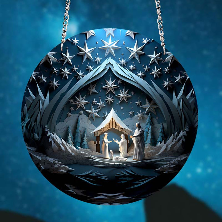 Discount Today: Blue Series 10 Styles Nativity Festive Decor Ornaments