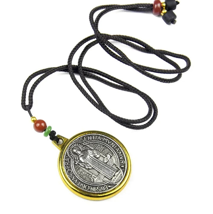Classic St. Benedict Medallion Amulet Necklace