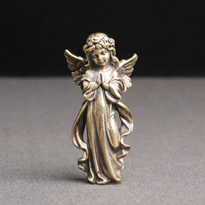 FREE Today: Christian Art Retro Style Brass Stereoscopic Bronze Guardian Angel Desktop Decorations Ornament