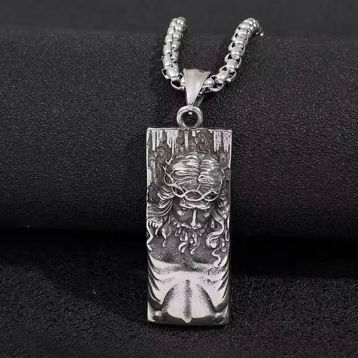 Christ Jesus Shield Amulet Religion Necklace