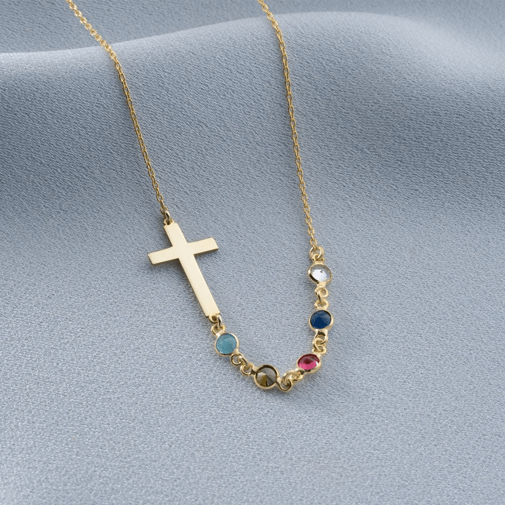 FREE Today: Biblical Birthstone Cross Necklace Religion Jewelry Gift