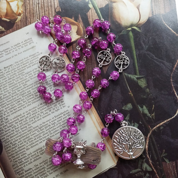 Immaculate Heart of Mary Purple Rosary