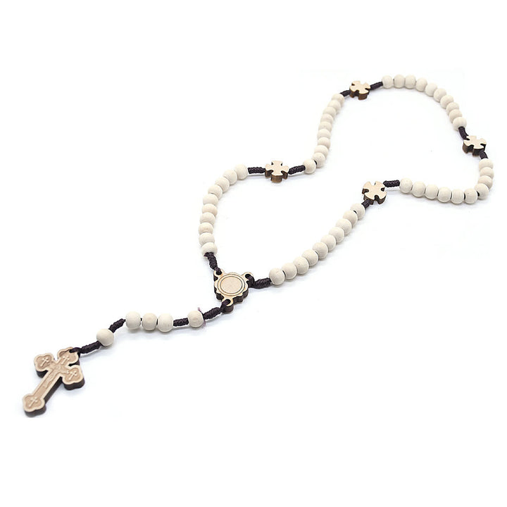 Christ Wooden Cross Prayer Rosary