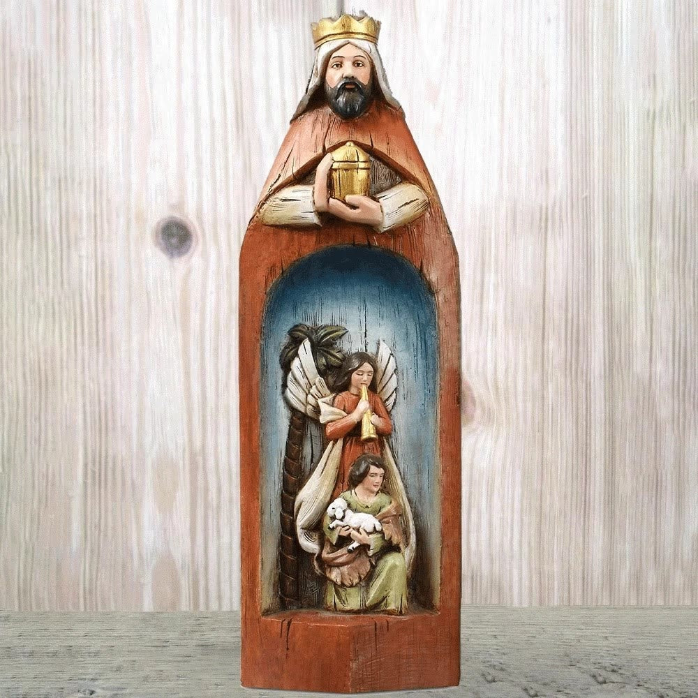 Christian Art Realistic Style Resin Stereoscopic Colorful Nativity Desktop Decorations Ornament