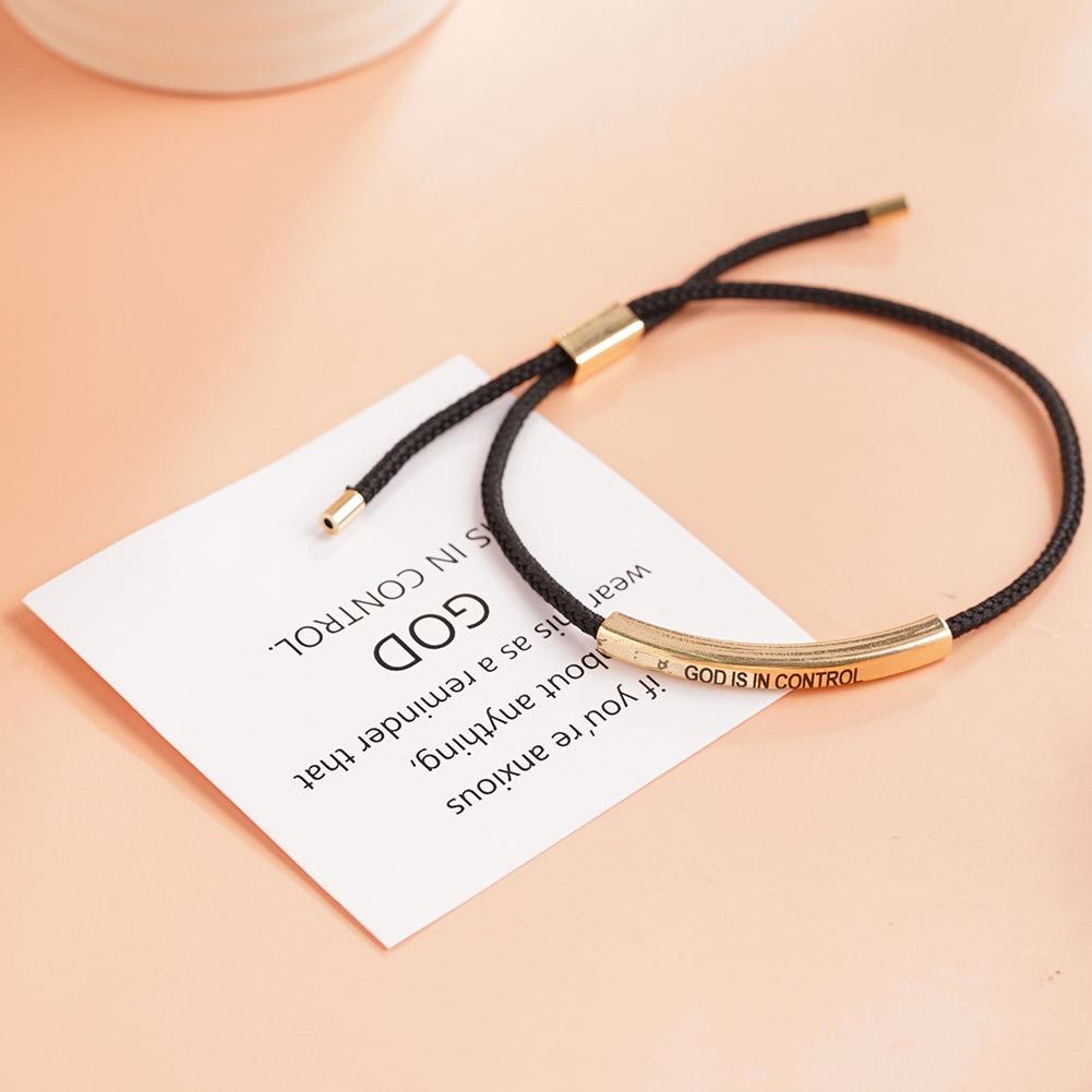 Simple Style God Blessed Adjustable String Bracelet