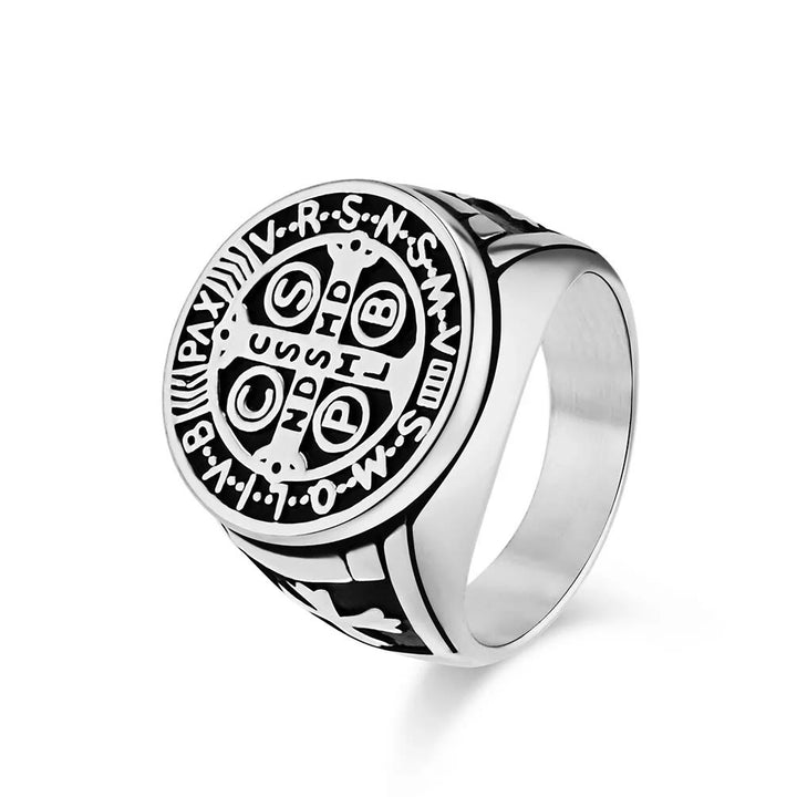 Discount Today: St. Benedict the Protector Titanium Ring