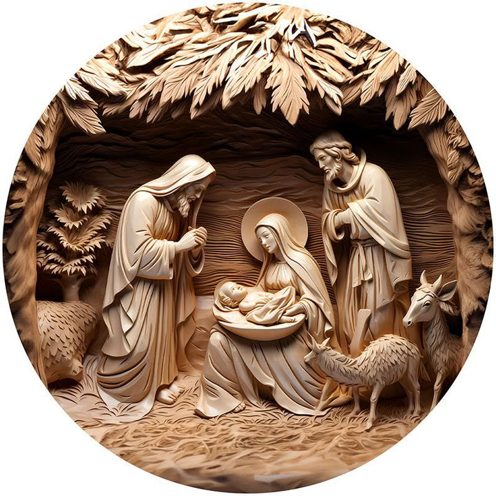 Discount Today: Brown Series 8 Styles Christ Nativity Festive Decor Ornaments