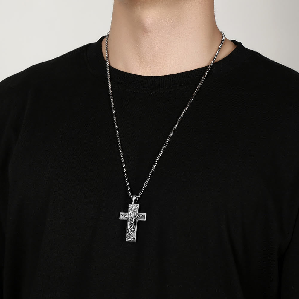 Christianartworkshopthe Jesus Ascension Cross Necklace