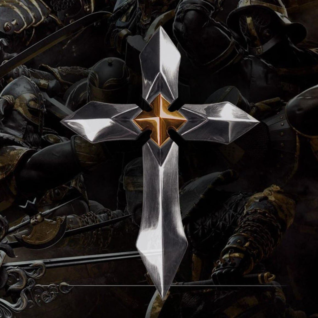 Knight's Soul Cross Sword Pendant Necklace