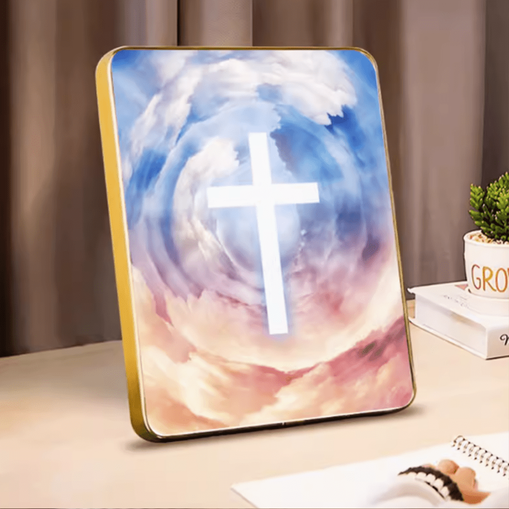 Christianartworkshop Modern Style Multi-options Cross Decorative Painting Desktop Ornaments