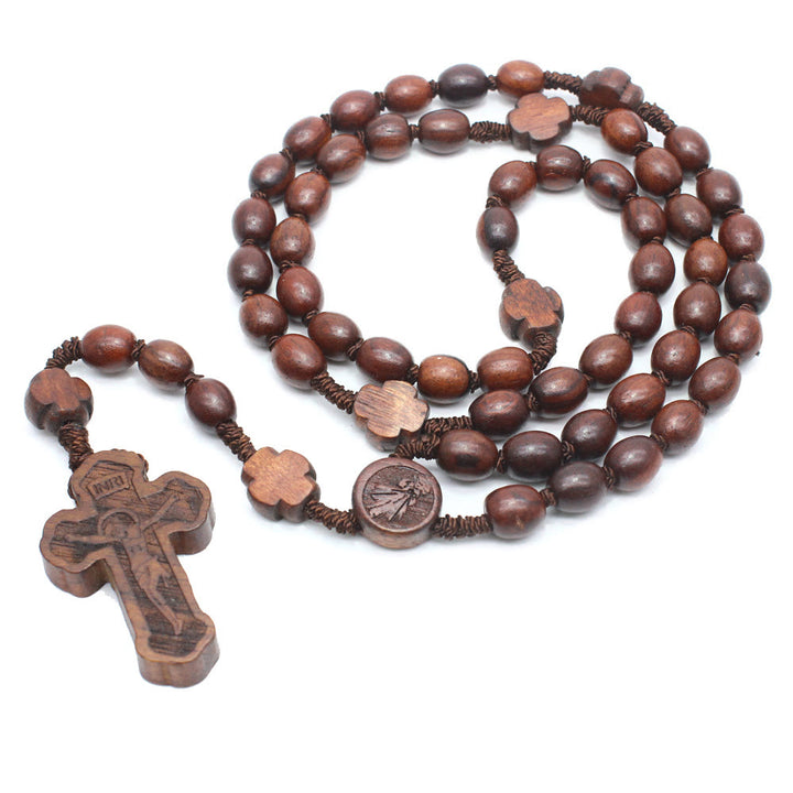 Handcrafted Christian Cross Rosewood Rosary