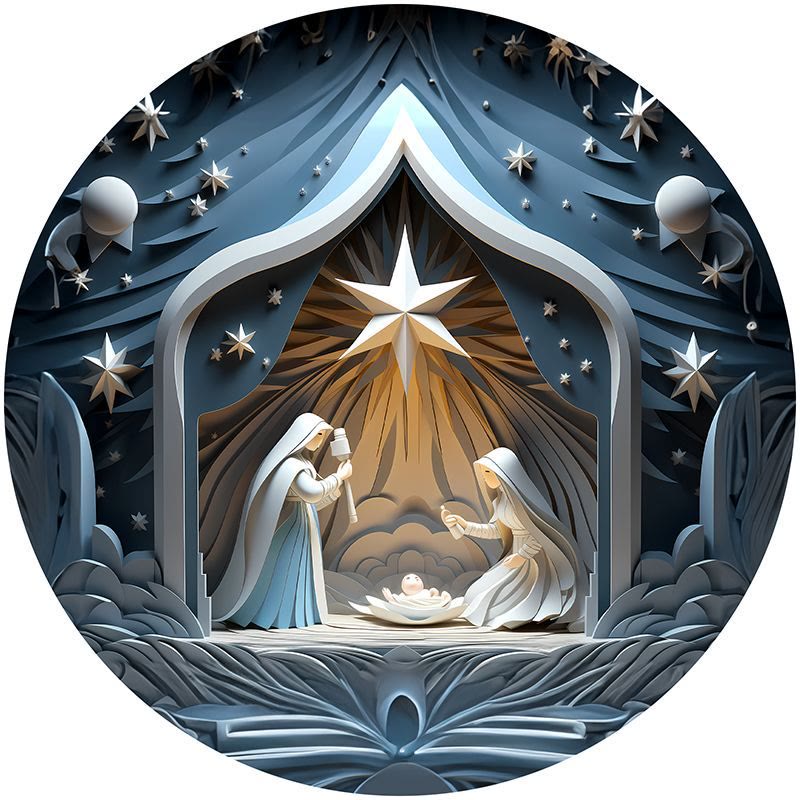 Discount Today: Blue Series 10 Styles Nativity Festive Decor Ornaments