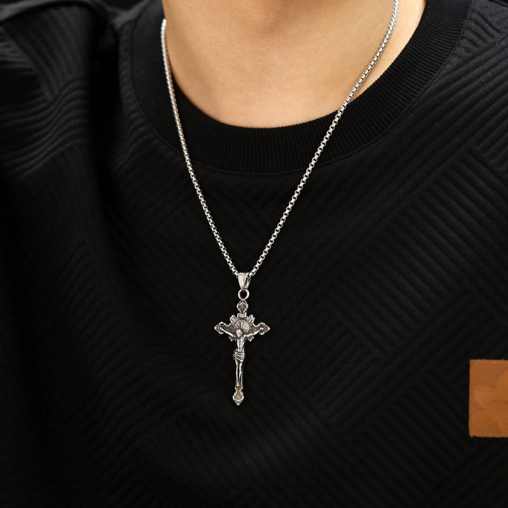 FREE Today: St. Benedict Symbol Crucifix Necklace