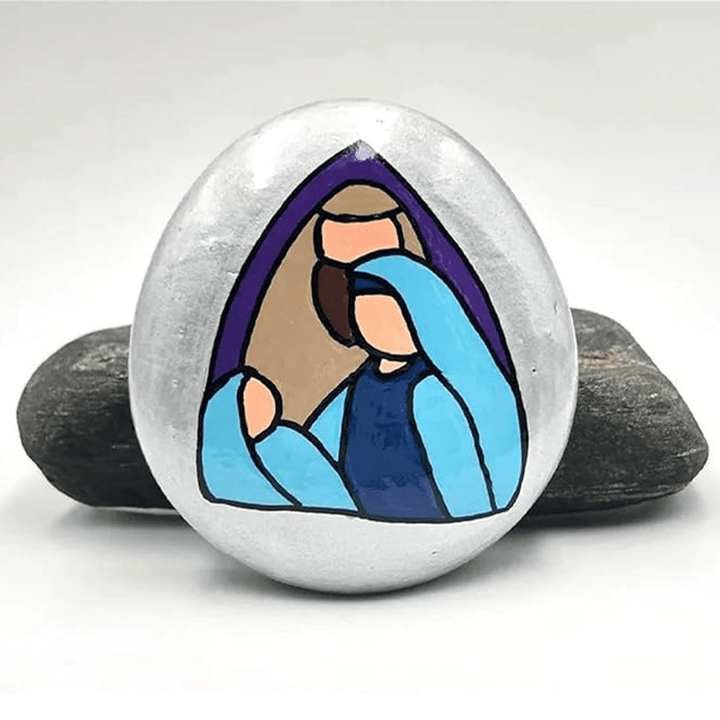 Nativity Scene Painted Rock