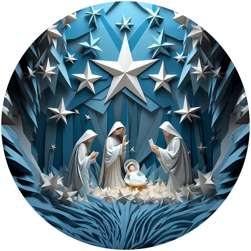 Discount Today: Blue Series 10 Styles Nativity Festive Decor Ornaments