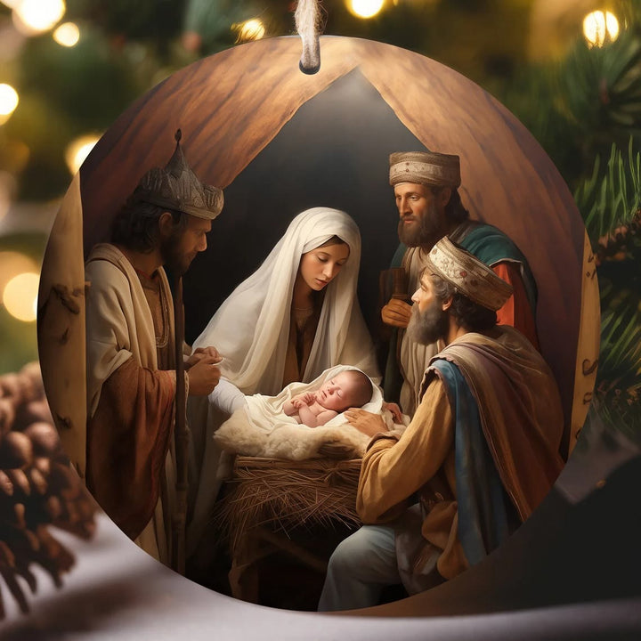 Discount Today: 3 Realistic Styles Jesus Born Christ Ornaments