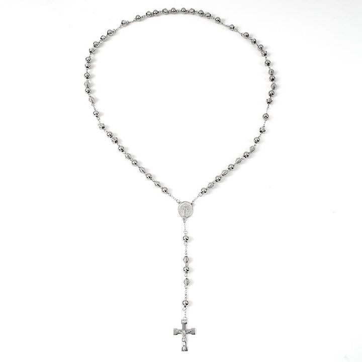 Jesus Cross Stainless Steel Beads Rosary