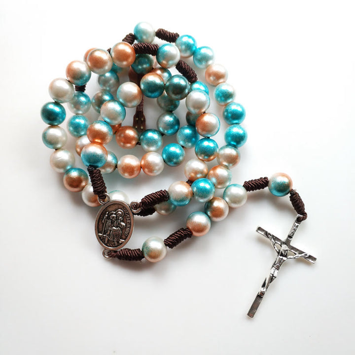 St. Christopher Medal Multicolor Rosary