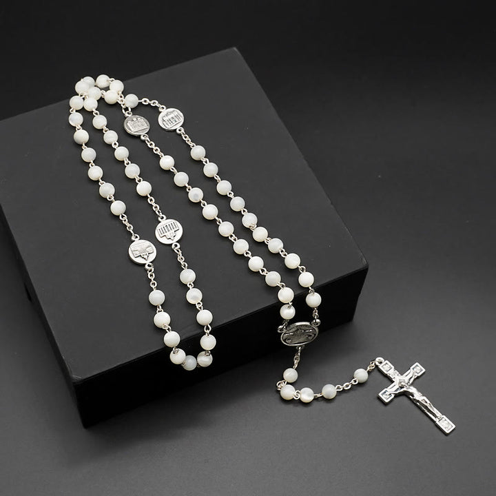 The Four Temples Of Christ Mother-of-Pearl Rosary