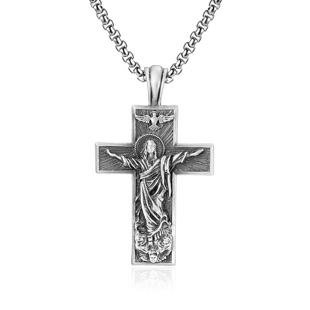 Christianartworkshopthe Jesus Ascension Cross Necklace