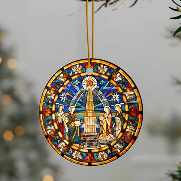 Discount Today: 5 Stained Glass Styles Christian Element Ornaments