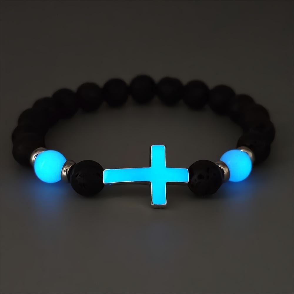 Christianartworkshop Glow in the Dark  Cross Bracelet