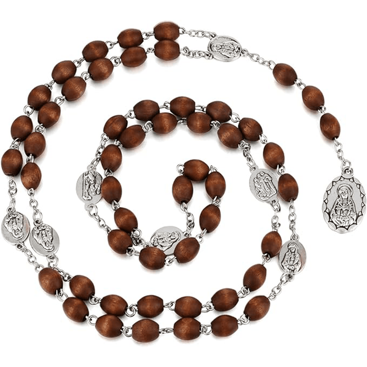 FREE Today: Seven Sorrows Olive Wood Rosary of the Virgin Mary