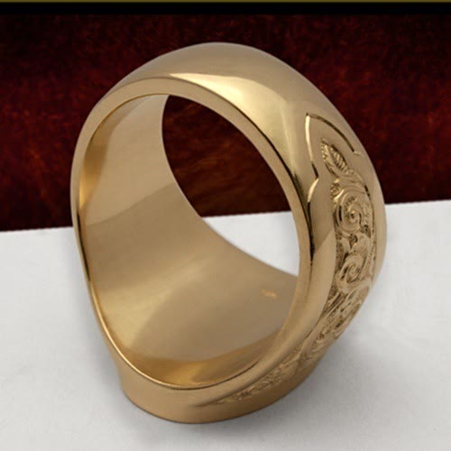 FREE Today: Virgin Mary Blessing Badge Hand Engraved Religious Ring